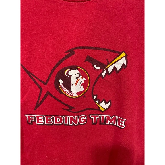 Florida State Seminoles Mens T Shirt XL Red Short Sleeve Football Feeding Time - Picture 3 of 4